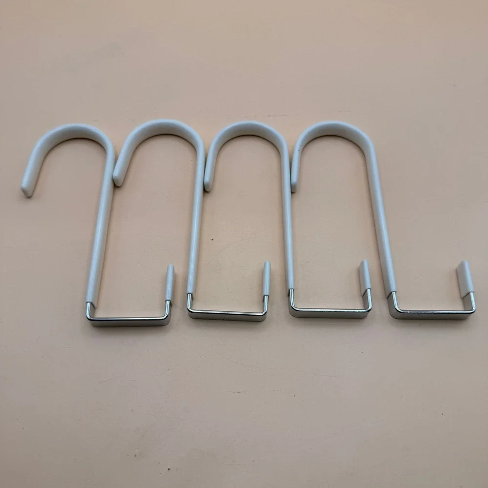 Set of‎ 4 FYY Over The Door White Hangers Hooks with Rubber Prevent Scratches He